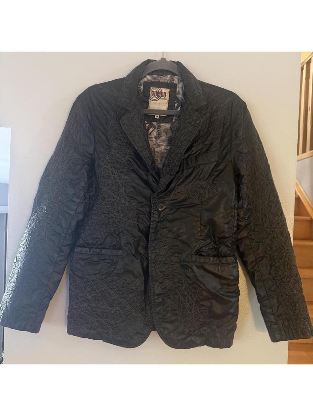 VTG TUOGU Avant-Garde Scribble Textured Blazer Jacket 🖤